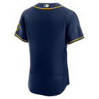 Milwaukee Brewers Nike Alternate Authentic Team Logo Jersey - Navy