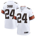 Nick Chubb Cleveland Browns Nike Game Jersey - White/Brown