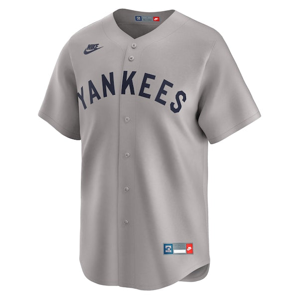 New York Yankees Nike Throwback Cooperstown Collection Limited Jersey - Gray