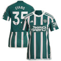Jonny Evans Manchester United adidas Women's 2023/24 Away Replica Player Jersey – Green