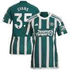 Jonny Evans Manchester United adidas Women's 2023/24 Away Replica Player Jersey – Green