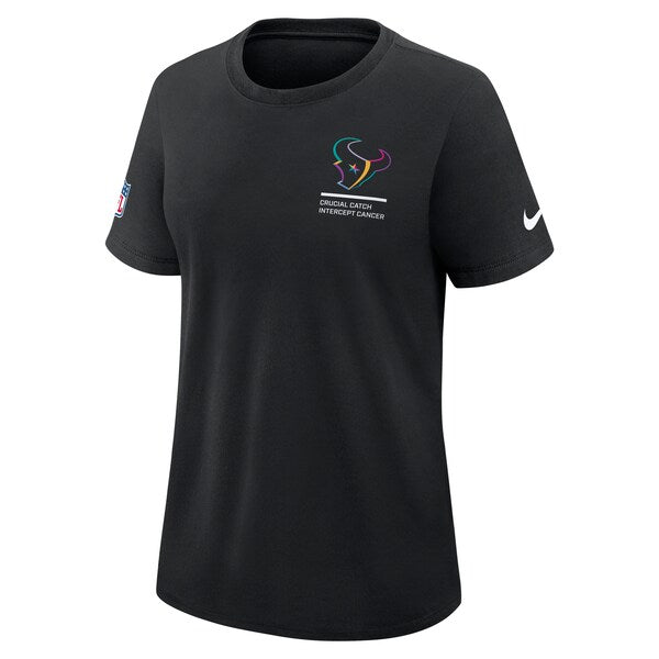 Houston Texans Nike Women's 2025 NFL Crucial Catch Tri-Blend Dri-FIT T-Shirt - Black