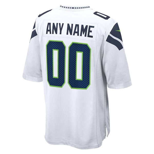 Seattle Seahawks Nike 50th Season Away Custom Game Jersey - White