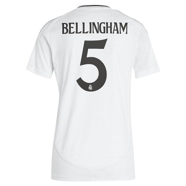 Jude Bellingham Los Merengues adidas Women's 2024/25 Home Replica Player Jersey - White