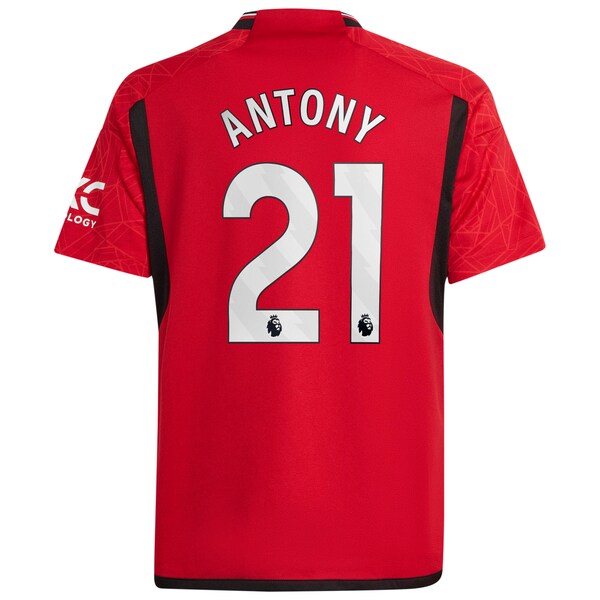 Antony Manchester United adidas Youth 2023/24 Home Replica Player Jersey - Red