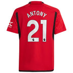 Antony Manchester United adidas Youth 2023/24 Home Replica Player Jersey - Red