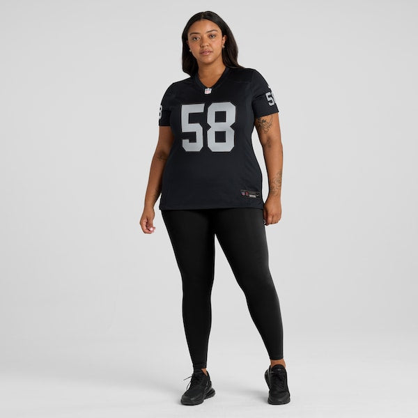 Jackson Powers-Johnson Las Vegas Raiders Nike Women's  Game Jersey -  Black