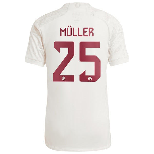 Thomas Müller Bayern Munich adidas 2023/24 Third Replica Jersey - White