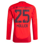 Thomas Müller Bayern Munich adidas 2024/25 Home Replica Long Sleeve Player Jersey - Red