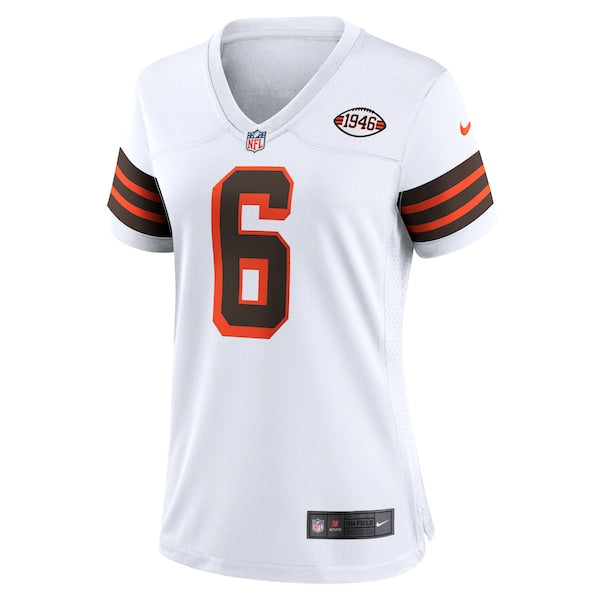 Baker Mayfield Cleveland Browns Nike Women's 1946 Collection Alternate Game Jersey - White/Brown
