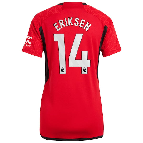 Christian Eriksen Manchester United adidas Women's 2023/24 Home Replica Player Jersey - Red/Green