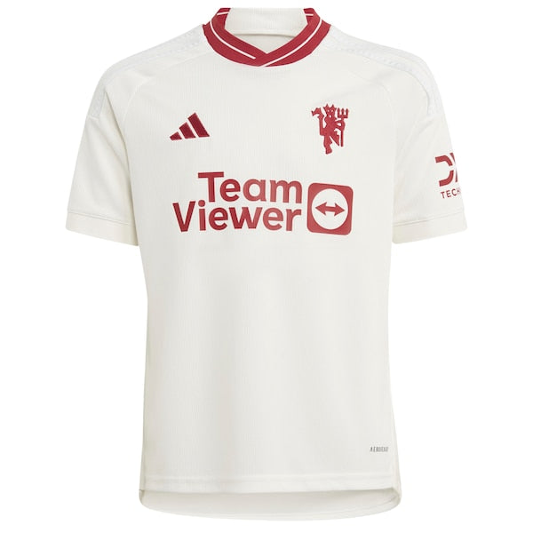 Christian Eriksen Manchester United adidas Youth 2023/24 Third Replica Player Jersey - White/Green