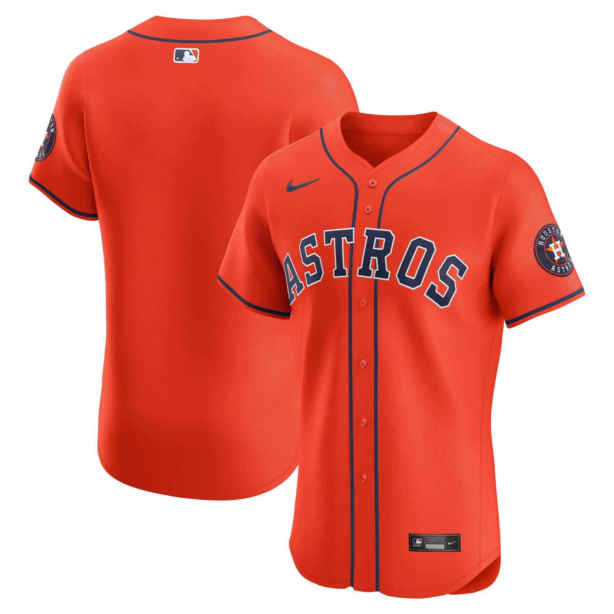 Houston Astros Nike Alternate 2 Elite Jersey - Navy/Orange