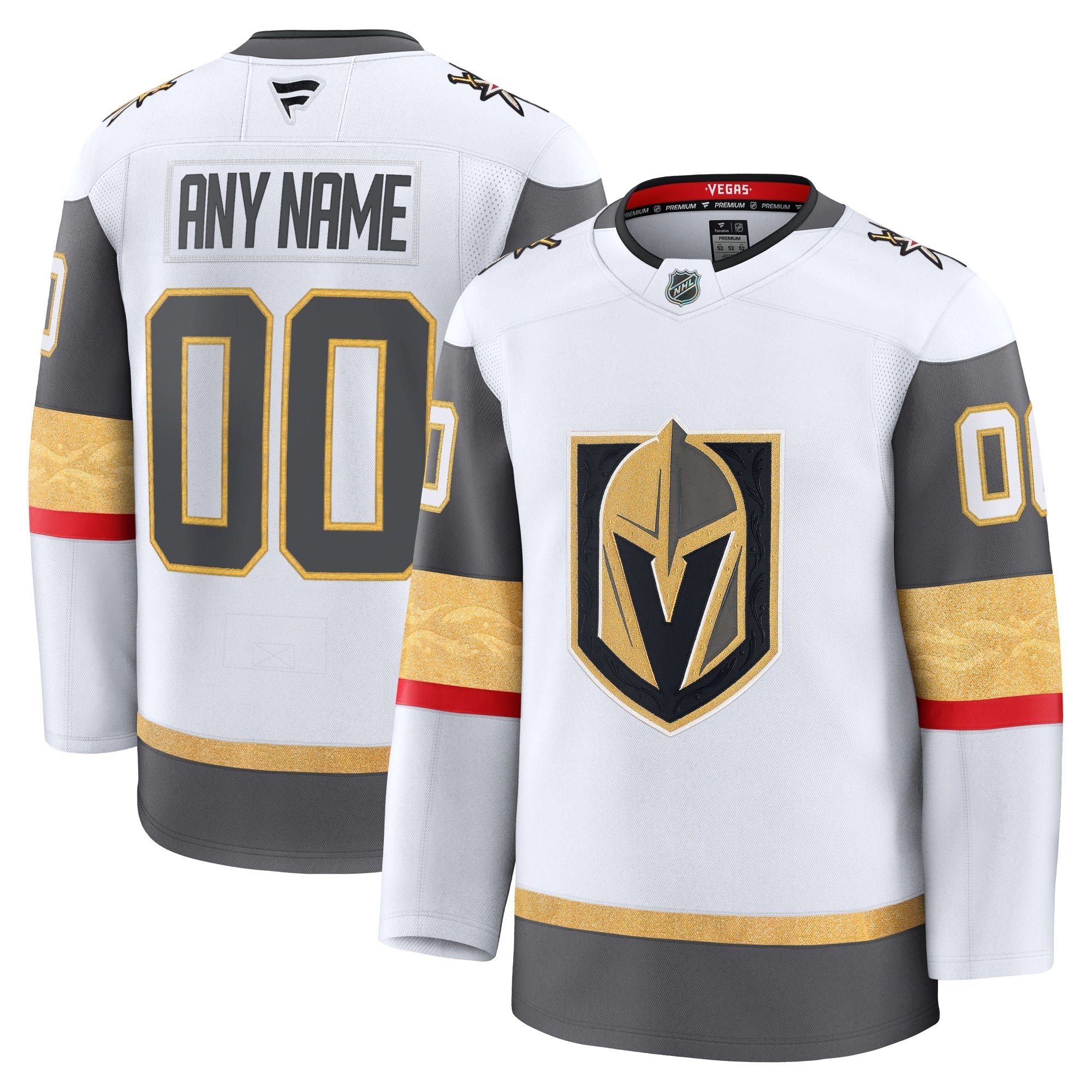 Vegas Golden Knights  Home Premium Custom Jersey - Gold/Gray/White