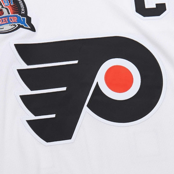 Eric Lindros Philadelphia Flyers 1996-97 Power Play Jersey - White/Orange