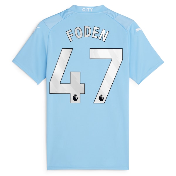 Phil Foden Manchester City Puma Women's 2023/24 Home Replica Player Jersey - Sky Blue