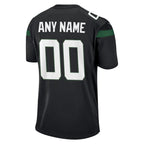 New York Jets Nike Alternate Custom Game Jersey - Stealth Black