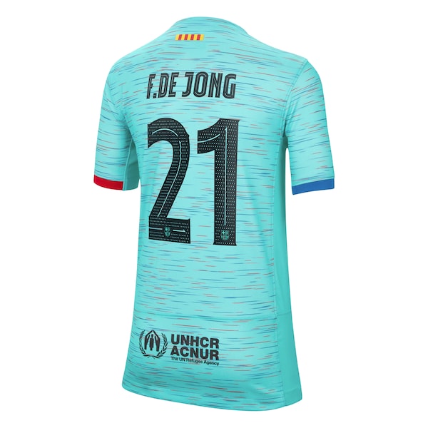 Frenkie de Jong Barcelona Nike Youth 2023/24 Third Replica Jersey - Aqua