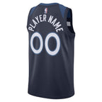 Minnesota Timberwolves Nike Swingman Custom Jersey Navy - Icon Edition