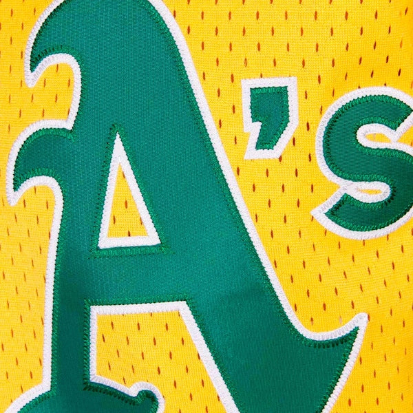 Rickey Henderson Oakland Athletics Cooperstown Mesh Batting Practice Jersey - Yellow