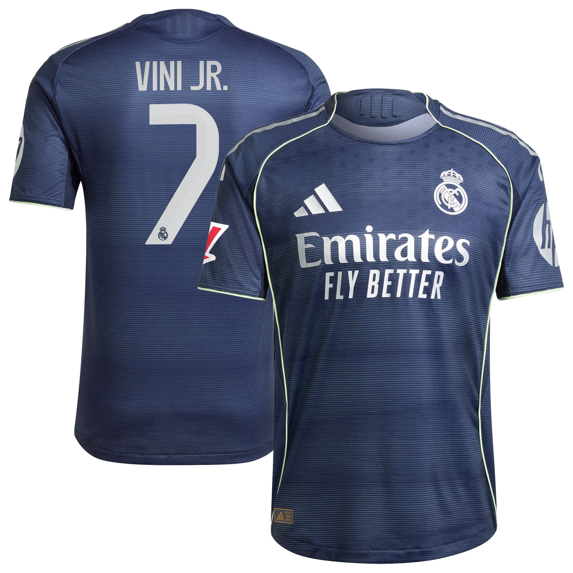 Vini Jr. Los Merengues adidas 2025/26 Home Authentic Jersey - White/Blue