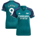 Gabriel Jesus Arsenal adidas Women's 2023/24 Third Replica Player Jersey - Green/Red/Yellow