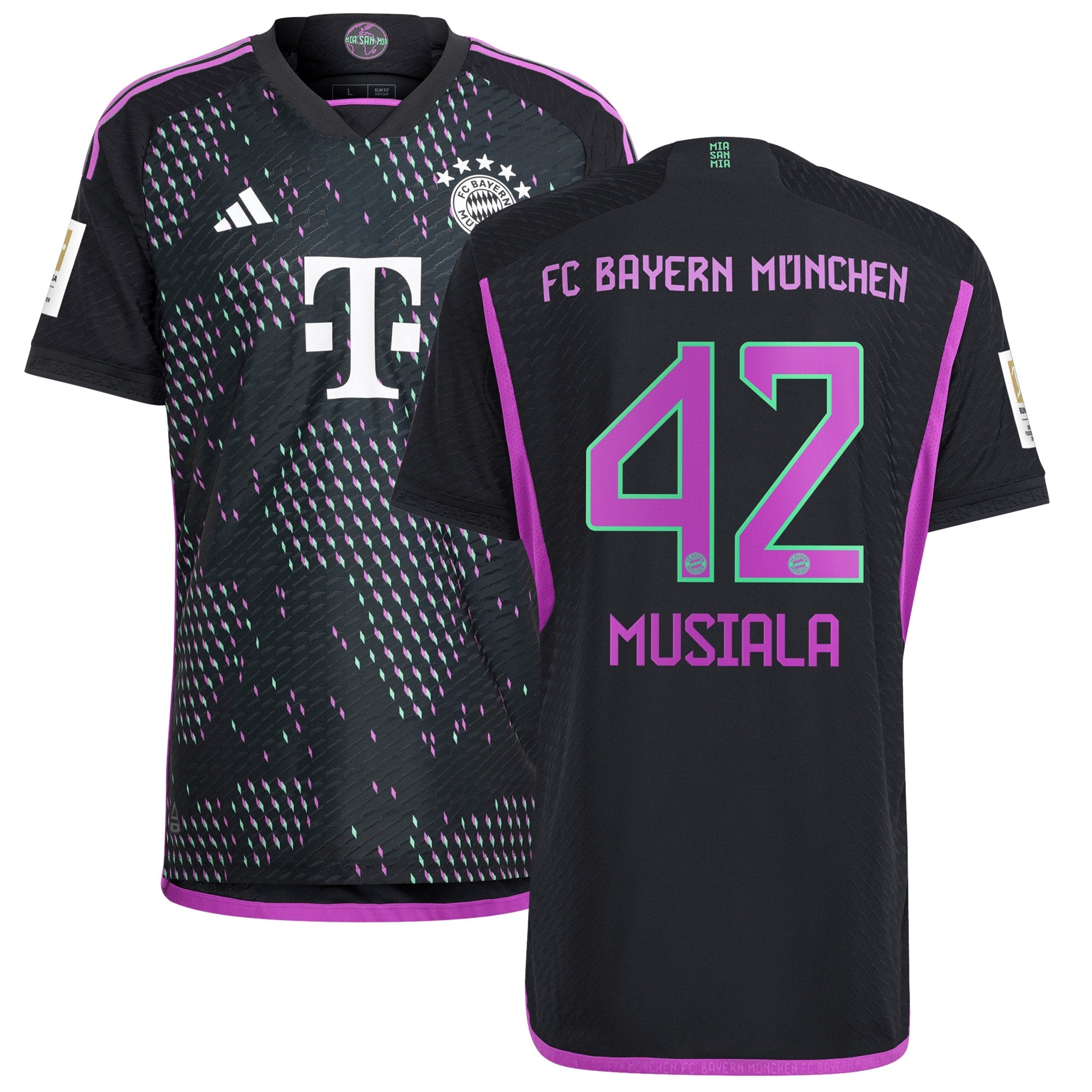 Jamal Musiala Bayern Munich adidas 2023/24 Home Authentic Jersey - White/Black