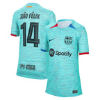 João Félix Barcelona Nike Youth 2023/24 Third Replica Jersey - Aqua
