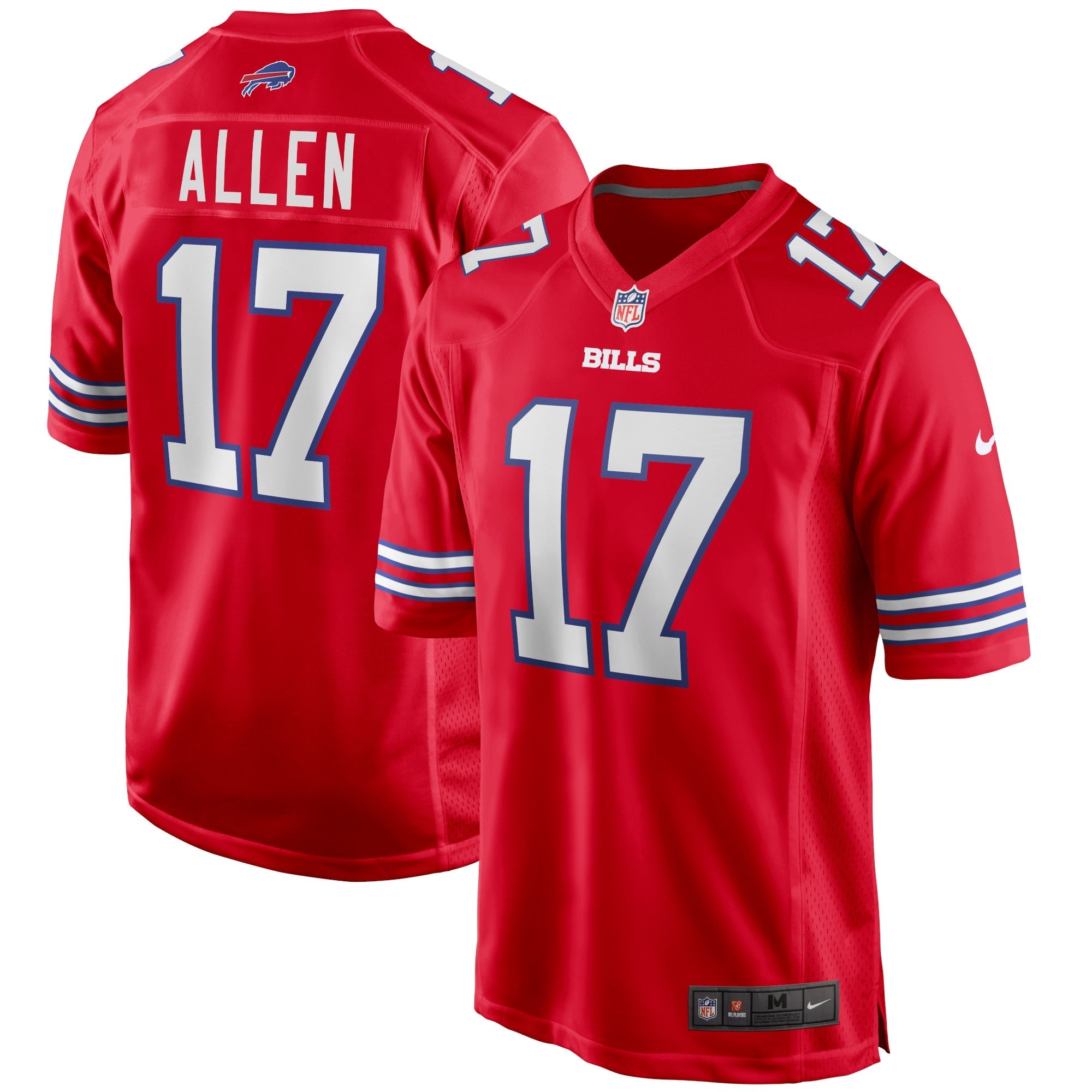 Josh Allen Buffalo Bills Nike Game Player Jersey - White/Red/Royal