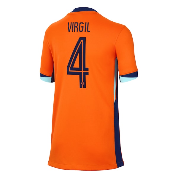 Virgil van Dijk Netherlands National Team Nike Youth 2024 Home Replica Jersey - Orange