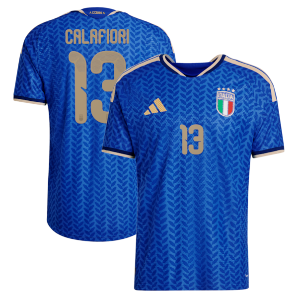 Riccardo Calafiori Italy National Team adidas 2026 Home Authentic Jersey - Blue
