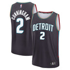 Cade Cunningham Detroit Pistons  Youth 2025/26 City Edition Fast Break Jersey - Gray