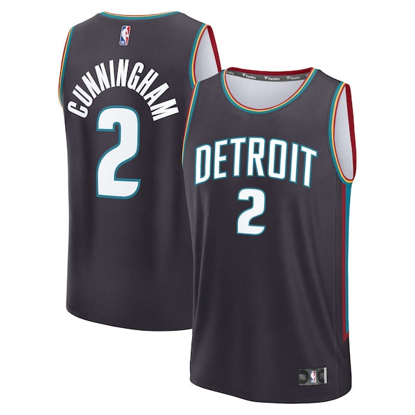Cade Cunningham Detroit Pistons  Youth 2025/26 City Edition Fast Break Jersey - Gray
