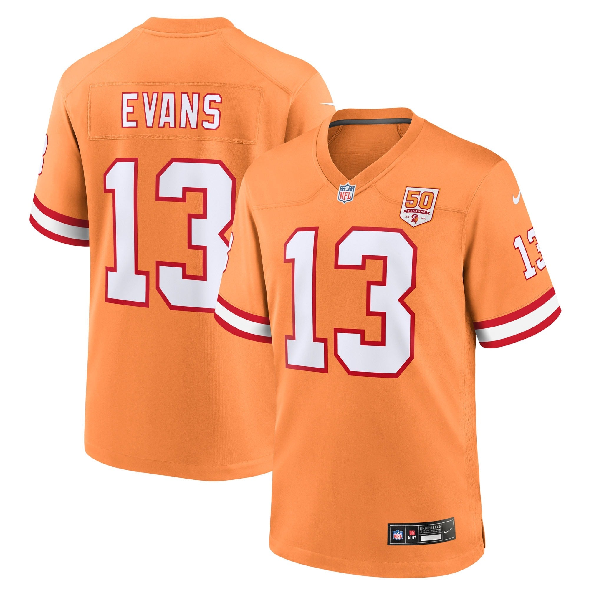 Mike Evans Tampa Bay Buccaneers Nike 50th Season Team Game Jersey - Red/Creamsicle