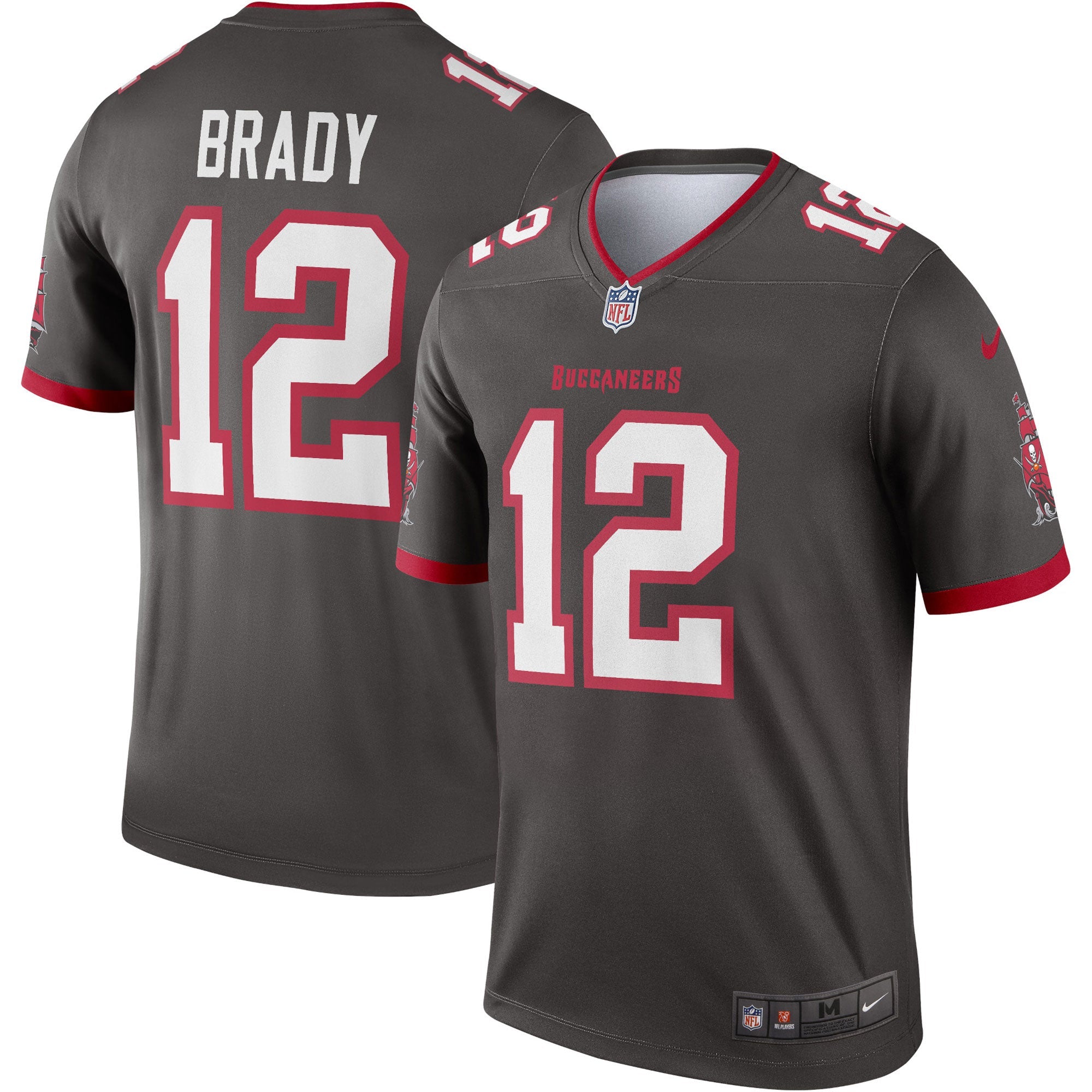 Tom Brady Tampa Bay Buccaneers Nike Legend Jersey - Red/Pewter