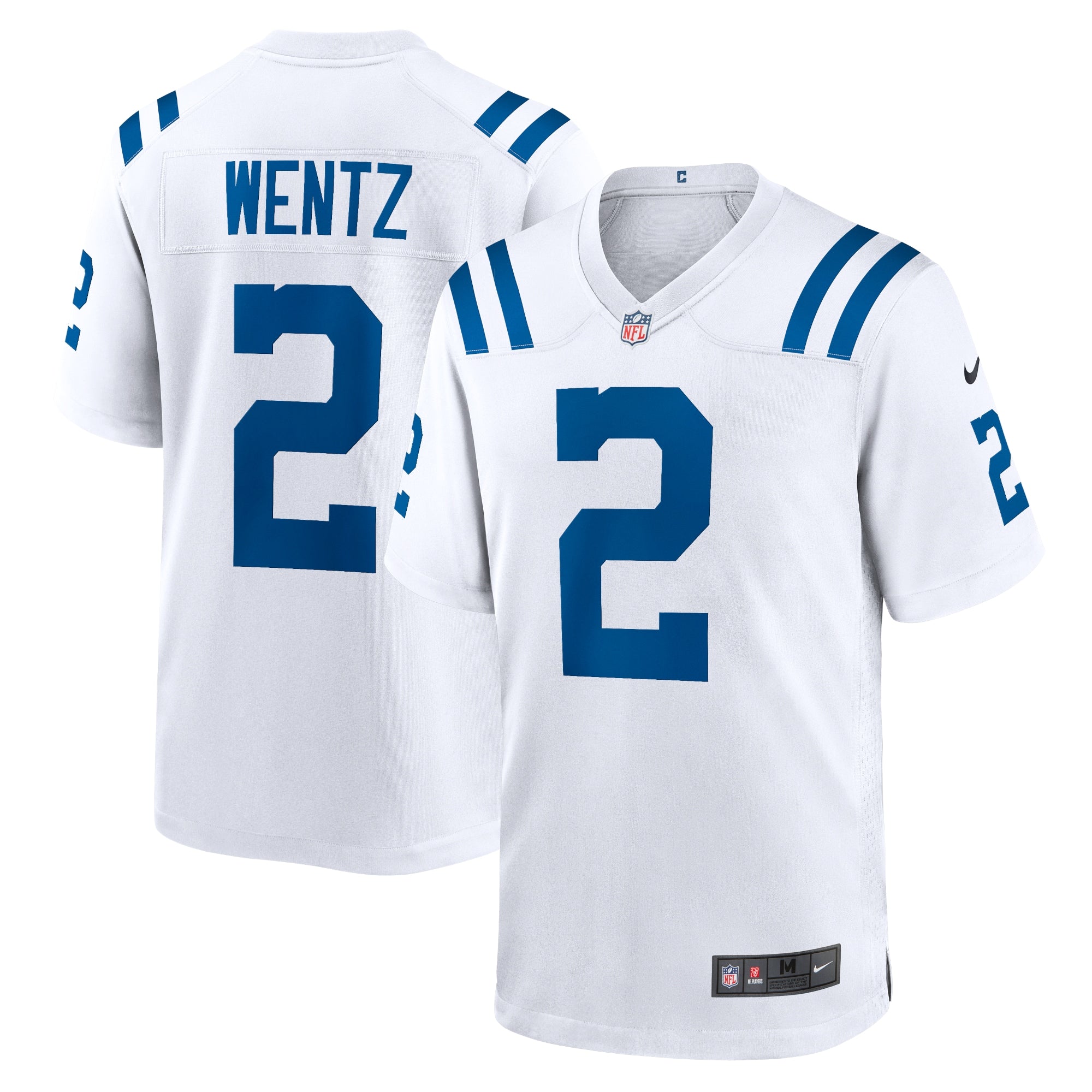 Men's Nike Carson Wentz Royal Indianapolis Colts Alternate Game Jersey/White