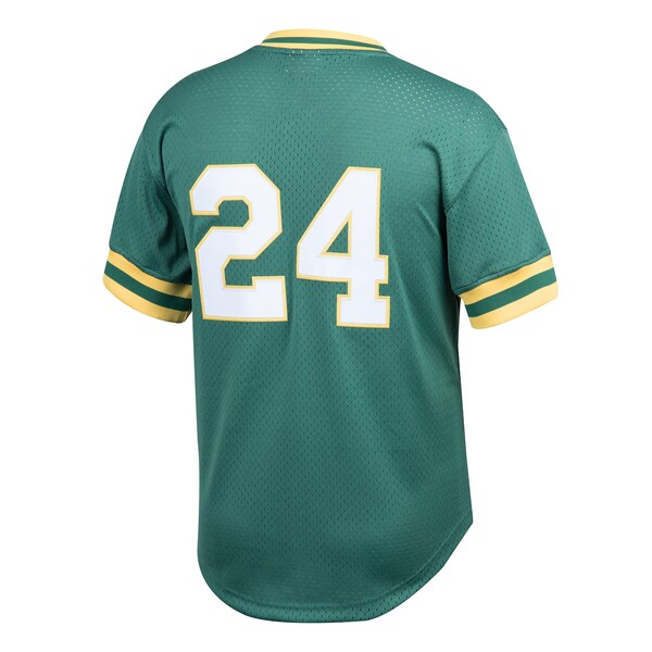 Rickey Henderson Oakland Athletics Cooperstown Collection Big & Tall Mesh Batting Practice Jersey - Green