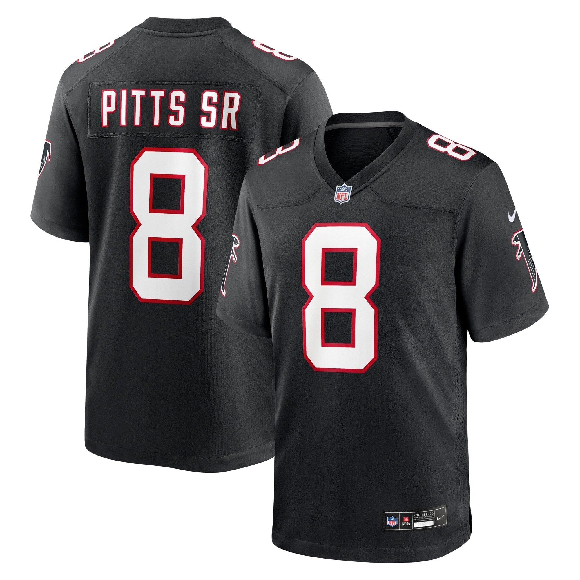 Kyle Pitts Sr. Atlanta Falcons Nike White  Game Jersey - White/Black