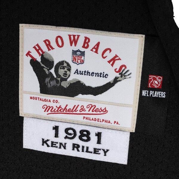 Ken Riley Cincinnati Bengals 1981 Authentic Throwback Retired Player Jersey - Black