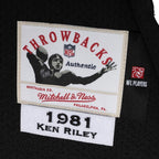 Ken Riley Cincinnati Bengals 1981 Authentic Throwback Retired Player Jersey - Black