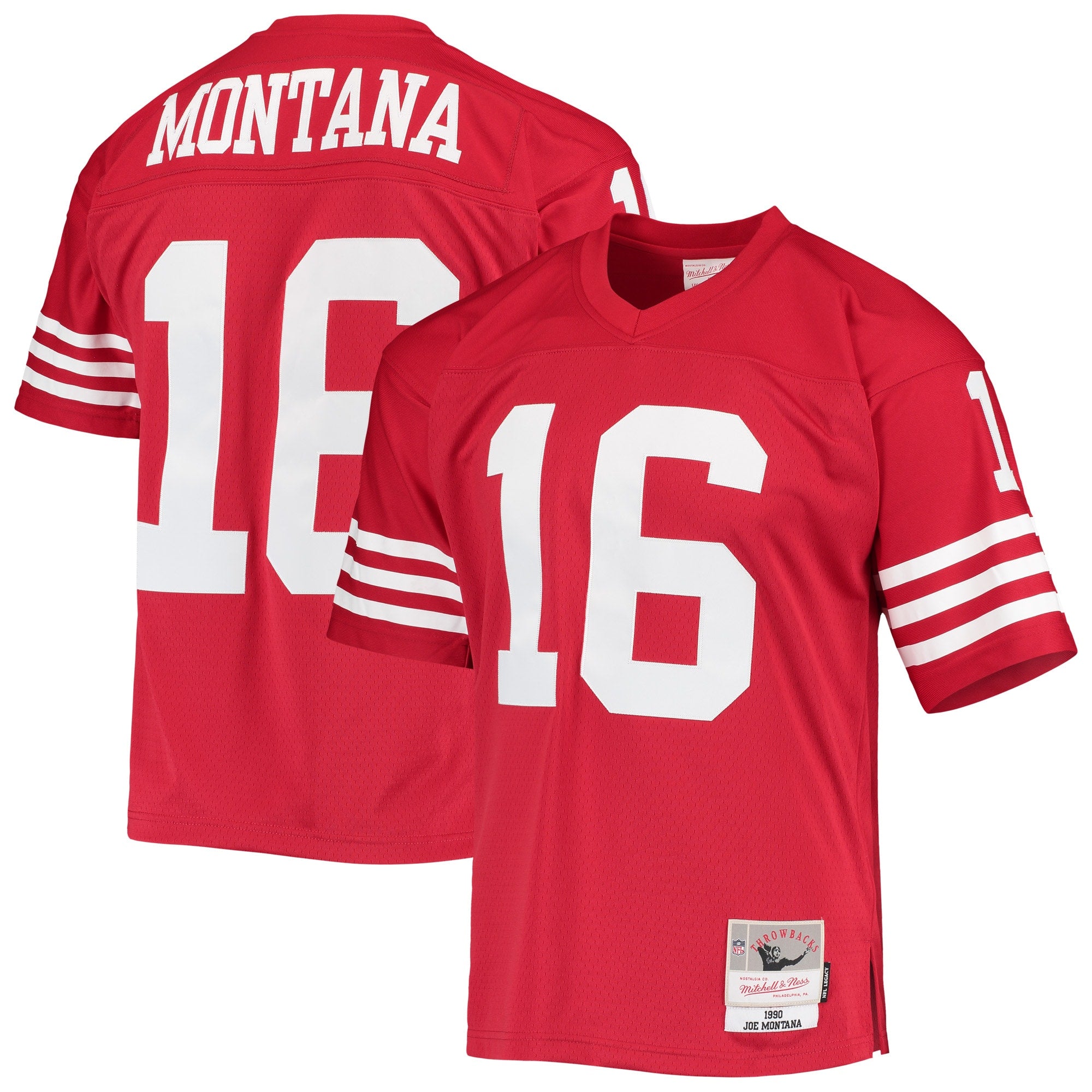 Joe Montana San Francisco 49ers Legacy Replica Jersey - White/Scarlet