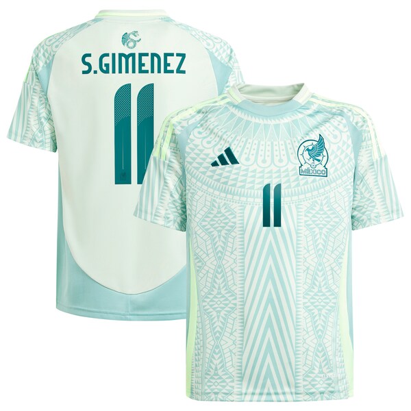 Santiago Giménez Mexico National Team adidas Youth 2024 Away Replica Player Jersey - Green