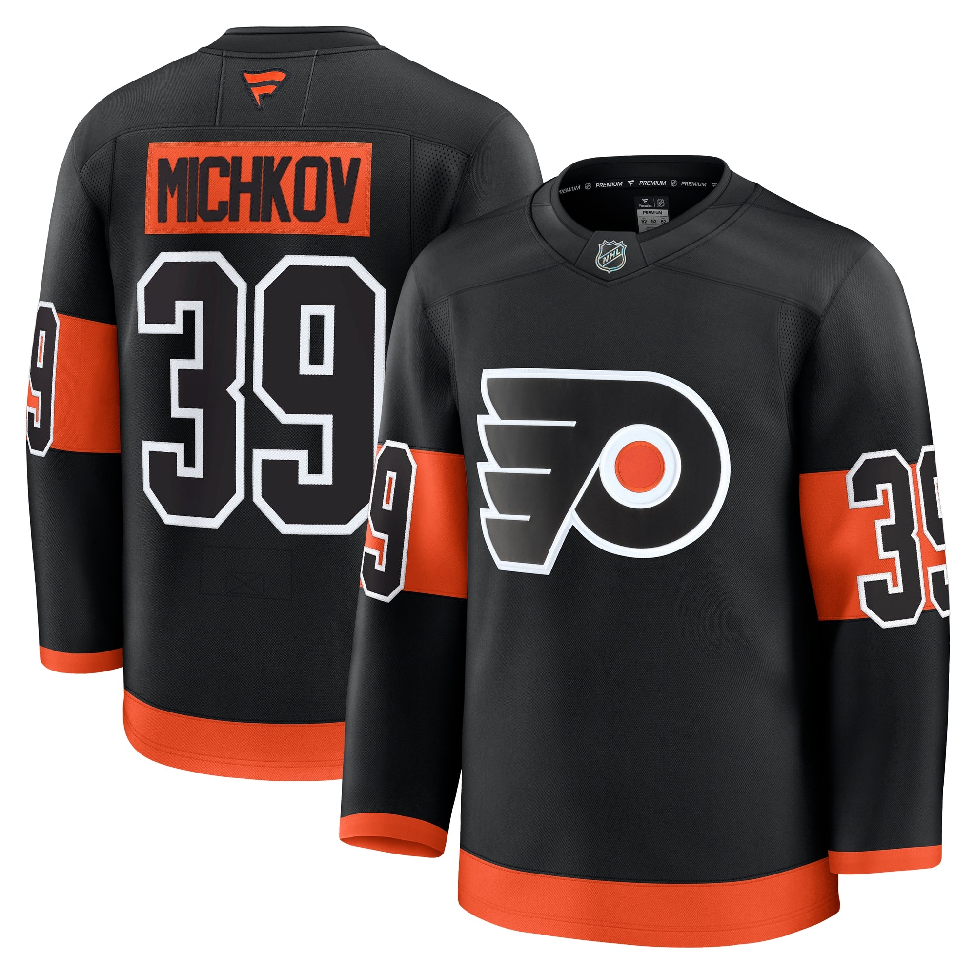 Matvei Michkov Philadelphia Flyers  Home Premium Jersey - Orange/Black