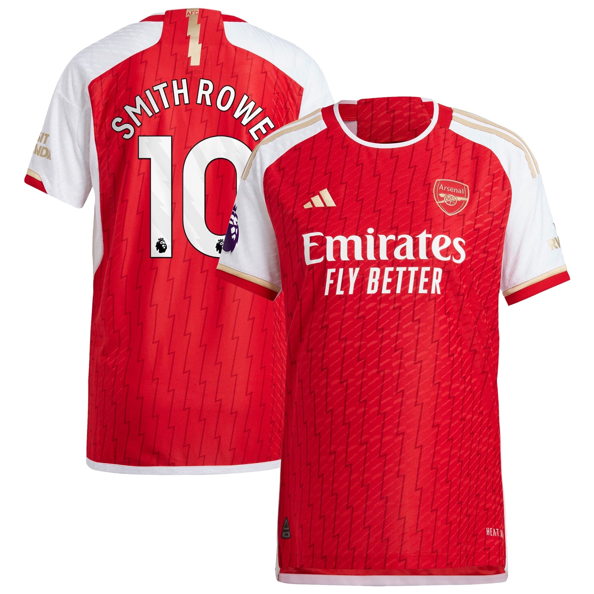 Emile Smith Rowe Arsenal adidas 2023/24 Away Authentic Player Jersey - Yellow/Red