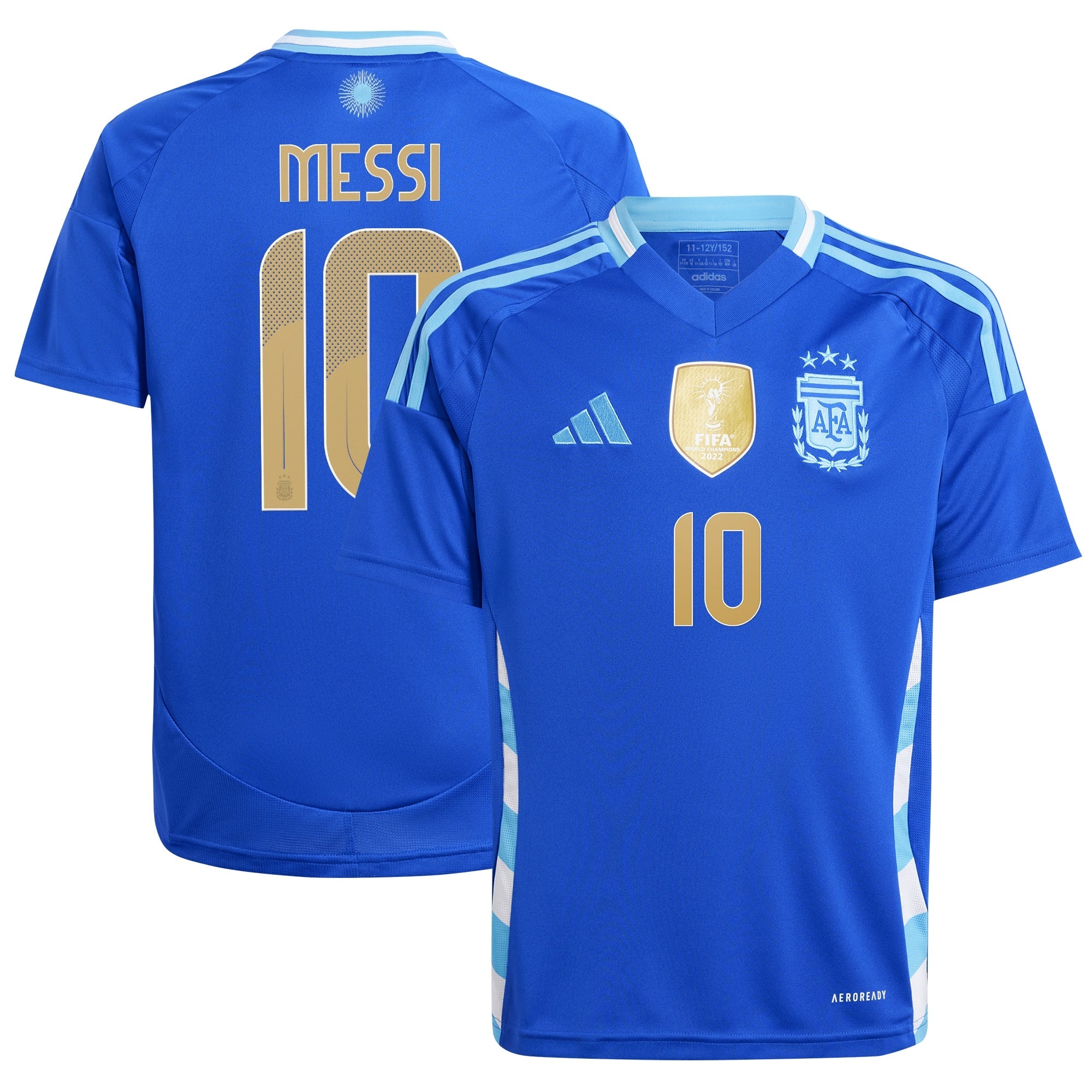 Lionel Messi Argentina National Team adidas Youth 2024 Home Replica Player Jersey - White/Blue