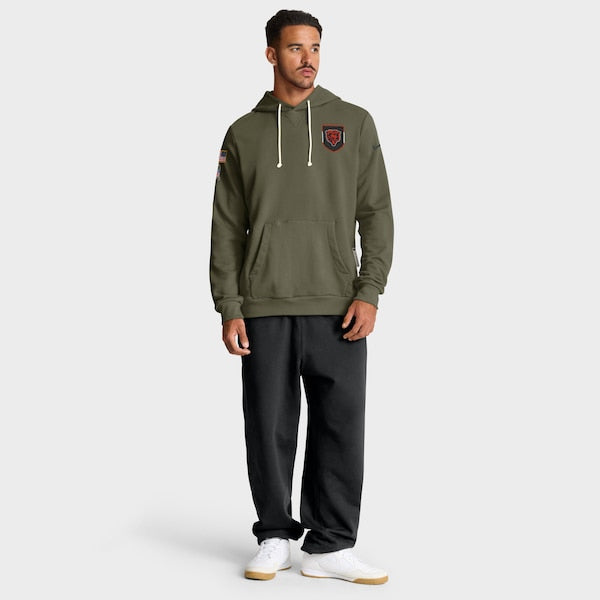 Chicago Bears Nike 2025 Salute to Service Sideline Standard Issue Dri-FIT Hoodie - Olive