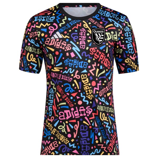 San Jose Earthquakes adidas 2024 Hispanic Heritage Pre-Match Top - Black