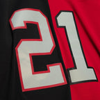 Deion Sanders Atlanta Falcons 1989 Split Legacy Replica Jersey - Black/Red