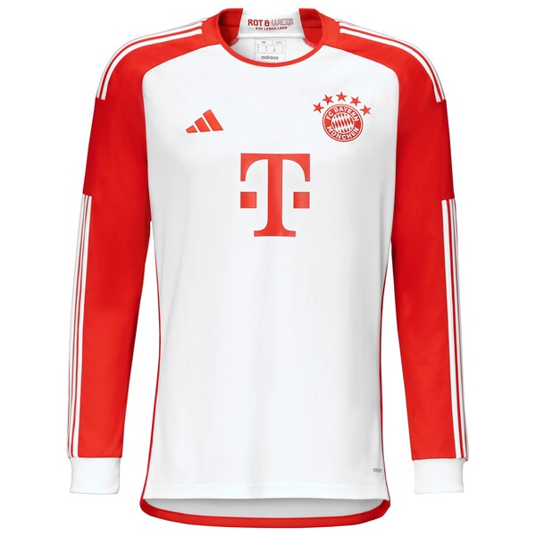 Alphonso Davies Bayern Munich adidas 2023/24 Home Replica Long Sleeve Jersey - White