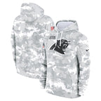 Carolina Panthers Nike 2024 Salute to Service Club Fleece Pullover Hoodie - Arctic Camo